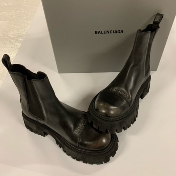 Brand New Balenciaga Tractor 20mm Chelsea Boots - Picture 1 of 9